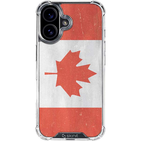 Canada Flag Distressed iPhone 17 Clear Case
